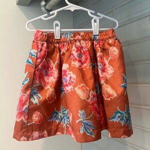 Gymboree Red Floral Satin-Look Skirt